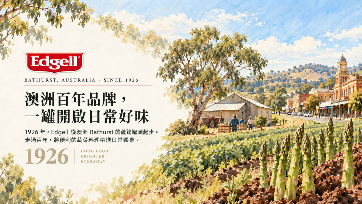 edgell 品牌首屏滿版桌機橫幅，沿用既有品牌風格與文案