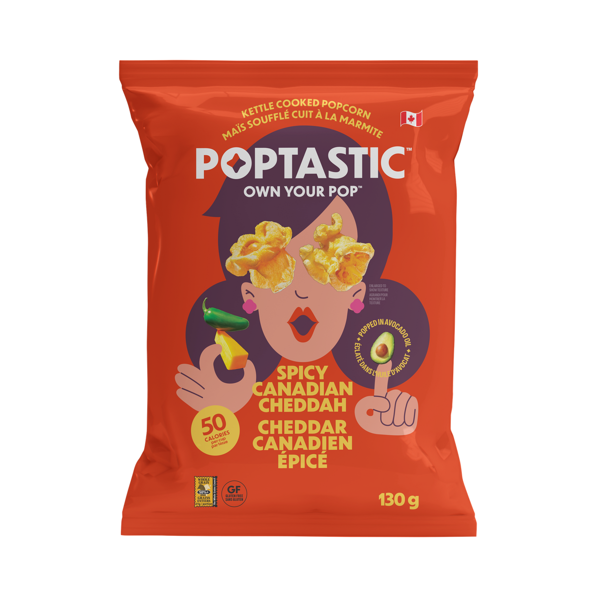 Poptastic Spicy Canadian Cheddah 香辣加拿大切達起司爆米花 130g